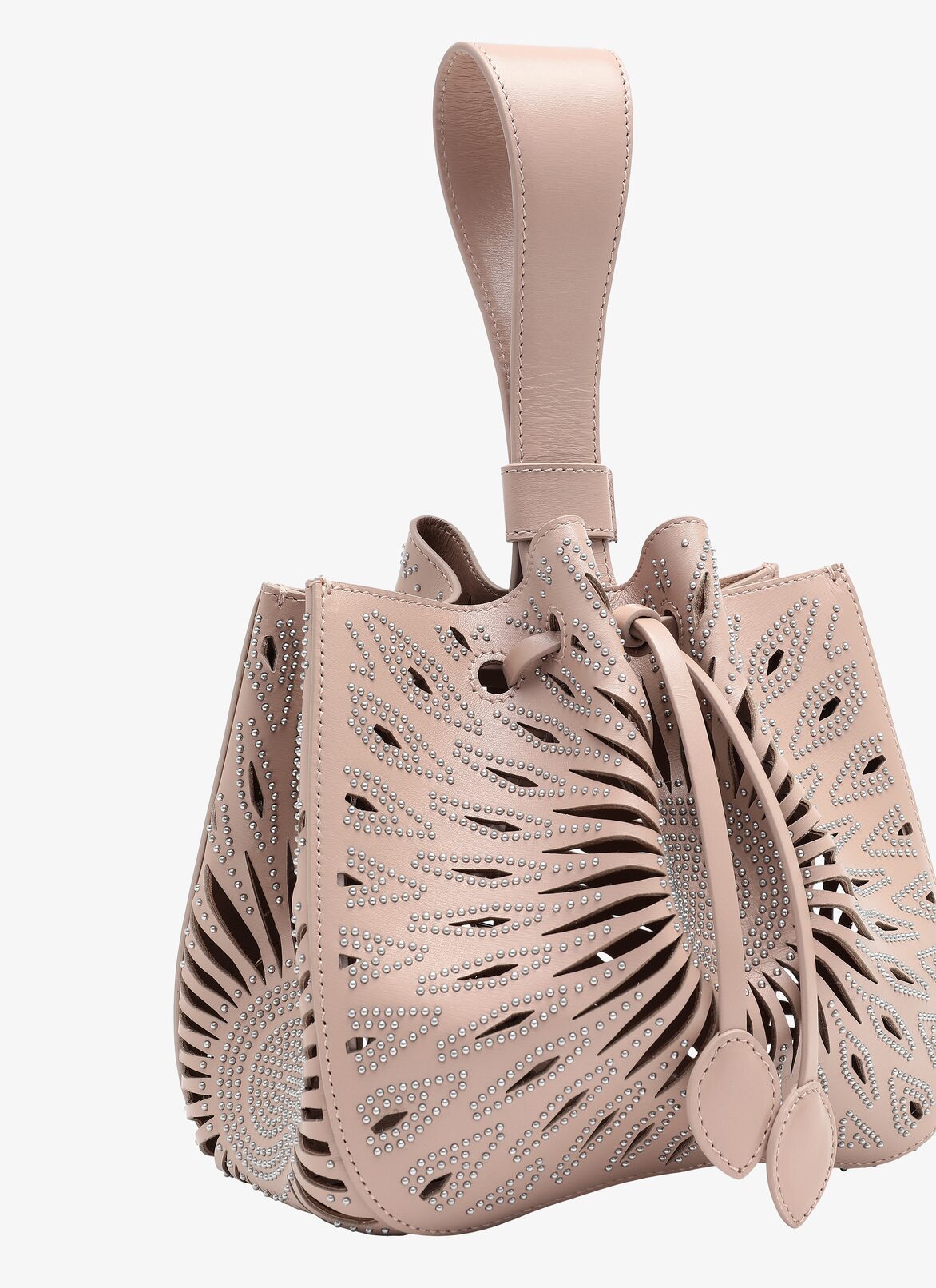 ROSE-MARIE CUIR LUX CERAMIQUE SAND ALAÏA SANDY  ROSE-MARIE CUIR LUX CERAMIQUE SAND